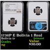 Image 1 : NGC 1736P E Bolivia 1 Real Graded ng By NGC