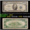 1953 $10 Blue Seal Silver Certificate, Low Serial Number! #00083620 Fr-1706 Grades vf+