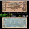 Image 1 : 1864 $10 Confederate States Note, T68 Grades vf++