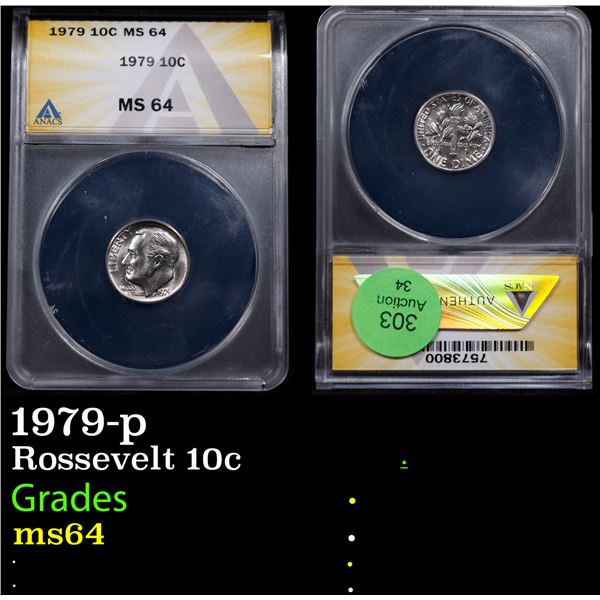 ANACS 1979-p Graded ms64 BY ANACS