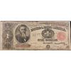 Image 2 : ***Auction Highlight*** 1891 Large Size $1 Treasury Note Fr-351. Tillman Morgan Signatures Grades vf