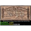 1864 Confederate States Thirty Dollars Loan Interest Note  Grades Select CU