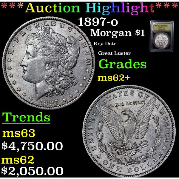 ***Auction Highlight*** 1897-o Morgan Dollar $1 Graded Select Unc By USCG (fc)