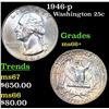 Image 1 : 1946-p Washington Quarter 25c Grades GEM++ Unc