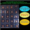 Page of 20 Different Date Lincoln Cents All Before 1970 Most Red, Most Gem Or Better! All UNC - Huge
