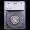 Image 4 : 1842-o Large Date Seated Liberty Quarter 25c Graded vf35 By SEGS