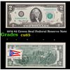 1976 $2 Green Seal Federal Reserve Note Grades Gem CU