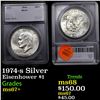 1974-s Silver Eisenhower Dollar $1 Graded ms67+ BY SEGS