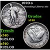 1920-s Standing Liberty Quarter 25c Grades xf