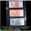 Page of 3 2008 Zimababwe Hyperinflation Notes 1 Million, 5 Billion, 50 Billion