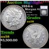 ***Auction Highlight*** 1884-s Morgan Dollar $1 Graded au58 By SEGS (fc)