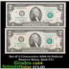 Image 1 : Set of 2 Concecutive 2003 $2 Federal Reserve Notes, Both CU! Grades Choice CU