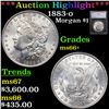 ***Auction Highlight*** 1883-o Morgan Dollar $1 Graded ms66+ BY SEGS (fc)