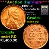 ***Auction Highlight*** 1928-s Lincoln Cent 1c Graded Choice Unc RD By USCG (fc)
