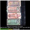 Page of 4 Canada Currency 1967 $1 (CU), 1986 $2 (CU), 1954 $2 (AU), 1971 $10 (XF)