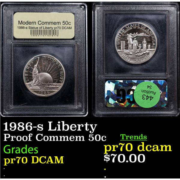 Proof 1986-s Liberty Modern Commem Half Dollar 50c Graded GEM++ Proof Deep Cameo By USCG