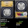 ANACS 1885-s Morgan Dollar $1 Graded ms63 By ANACS