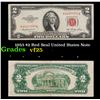 1953 $2 Red Seal United States Note Grades vf+