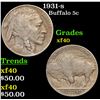 1931-s Buffalo Nickel 5c Grades xf