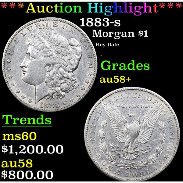 ***Auction Highlight*** 1883-s Morgan Dollar $1 Graded Choice AU/BU Slider+ BY USCG (fc)