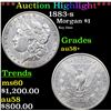 ***Auction Highlight*** 1883-s Morgan Dollar $1 Graded Choice AU/BU Slider+ BY USCG (fc)