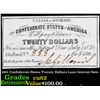 1861 Confederate States Twenty Dollars Loan Interest Note Grades Select CU