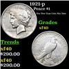 1921-p Peace Dollar $1 Grades xf