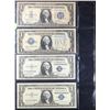 Image 2 : Complete Type Set of 4x $1 Small Size Silver Certificates 1928B "Funny Back" (vf35), 1934 "Funny Bac
