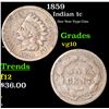 Image 1 : 1859 Indian Cent 1c Grades vg+
