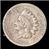 Image 2 : 1859 Indian Cent 1c Grades vg+
