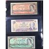 Image 2 : Page of 3 Canada Currency 1967 $1 (CU), 1954 $2 (VF), 1971 $10 (XF)