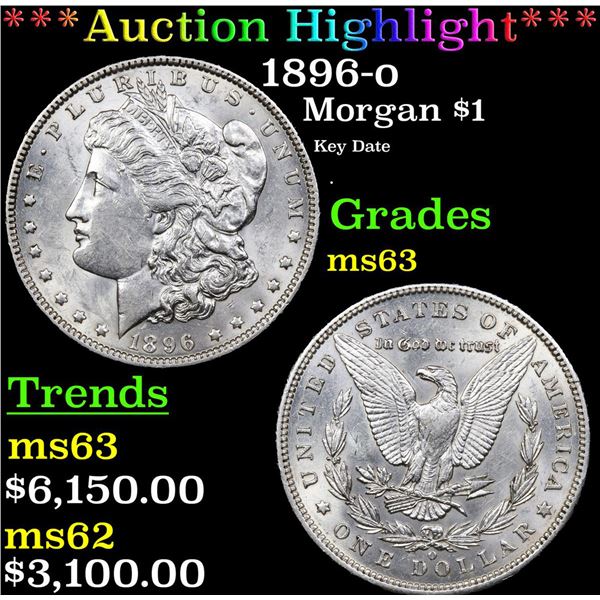 ***Auction Highlight*** 1896-o Morgan Dollar $1 Graded ms63 By SEGS (fc)