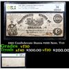 Image 1 : PCGS 1861 Confederate States $100 Note, T-13 Graded vf30 By PCGS