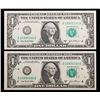 Image 2 : 2x Consecutive 2003A $1 Green Seal Federal Reserve Notes, All CU! Grades Gem+ CU