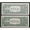 Image 3 : 2x Consecutive 2003A $1 Green Seal Federal Reserve Notes, All CU! Grades Gem+ CU