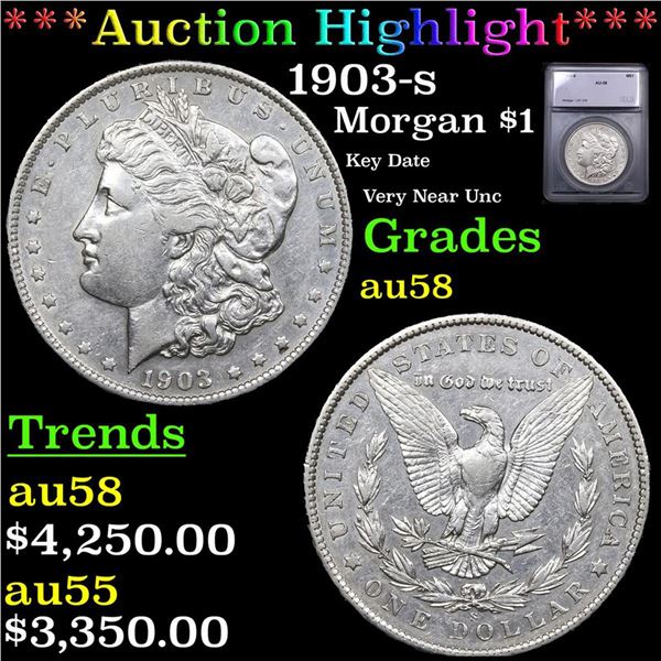 ***Auction Highlight*** 1903-s Morgan Dollar $1 Graded au58 BY SEGS (fc)