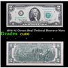 1976 $2 Green Seal Federal Reserve Note Grades Gem+ CU