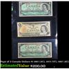 Page of 3 Canada Dollars $1 1967 (AU), 1973 (VF), 1967 (AU)