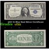 1957 $1 Blue Seal Silver Certificate  Grades vf++
