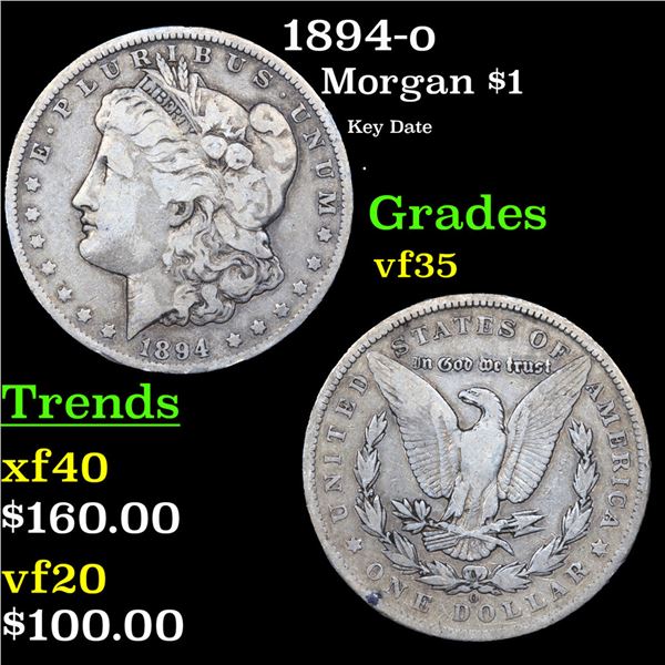 1894-o Morgan Dollar $1 Grades vf++