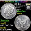 Image 1 : ***Auction Highlight*** 1884-s Morgan Dollar $1 Graded Select Unc BY USCG (fc)