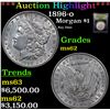 Image 1 : ***Auction Highlight*** 1896-o Morgan Dollar $1 Graded Select Unc By USCG (fc)