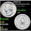 Image 1 : 1932-d Washington Quarter 25c Grades g+
