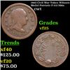 1863 Civil War Token Wilson's Medal Patriotic F-112/396a Civil War Token 1c Grades vf+