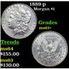 Image 1 : 1889-p Morgan Dollar $1 Grades Select+ Unc