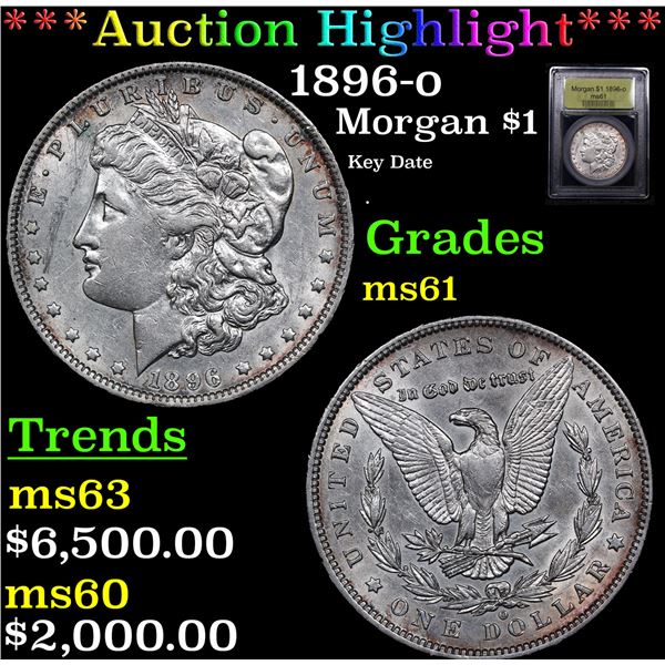 ***Auction Highlight*** 1896-o Morgan Dollar $1 Graded BU+ By USCG (fc)