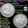 ***Auction Highlight*** 1875-p Twenty Cent Piece 20c Graded ms63+ pl By SEGS (fc)