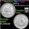 ***Auction Highlight*** 1877-s Seated Liberty Quarter 25c Graded ms64 By SEGS (fc)