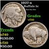 1927-s Buffalo Nickel 5c Grades vf++