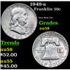 1949-s Franklin Half Dollar 50c Grades Choice AU/BU Slider